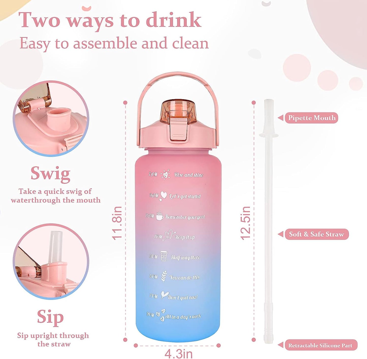 3 Pcs Leakproof Water Bottle