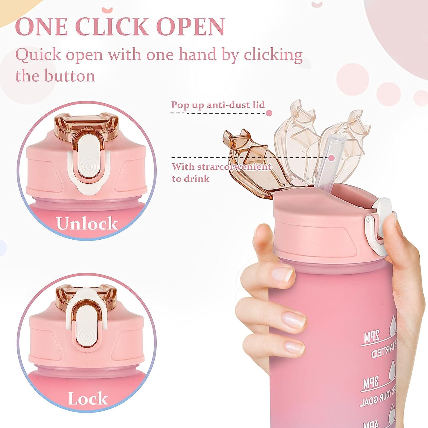 3 Pcs Leakproof Water Bottle