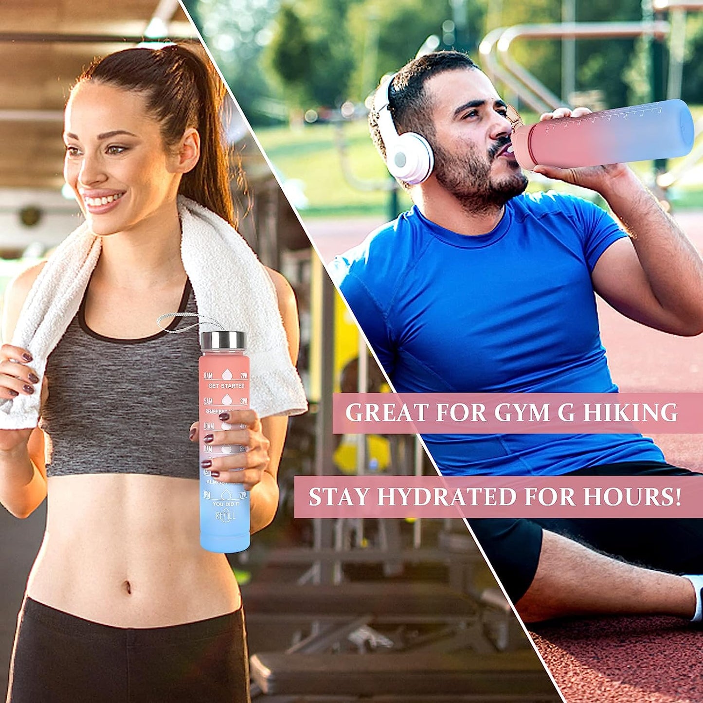 3 Pcs Leakproof Water Bottle