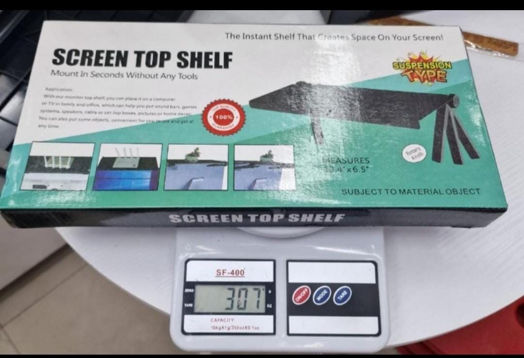 Adjustable Non Slip TV Screen Top Shelf