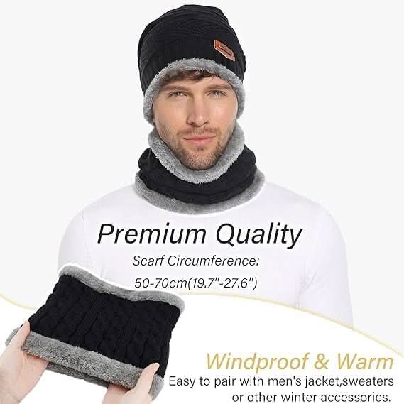 Unisex Cap With Neck Mufler