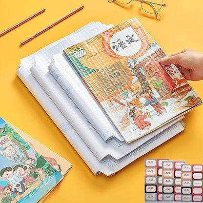 Self-adhesive transparent protective book cover (Pack of 30)