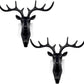 DEER HEAD SELF ADHESIVE WALL DOOR HOOK HANGER Pack Of 2