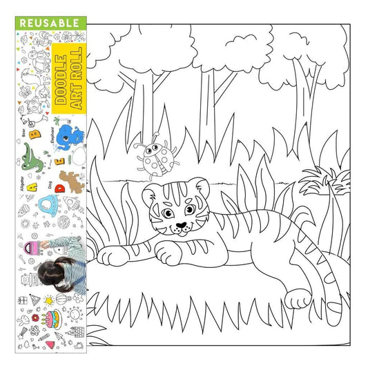 Reusable Doodle Art Roll - Jungle Theme (2 meters)